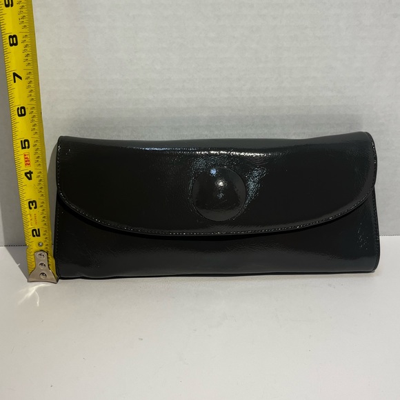 HOBO International Gray Patent Leather Clutch wallet w/ coin purse Sample Item - Picture 10 of 16